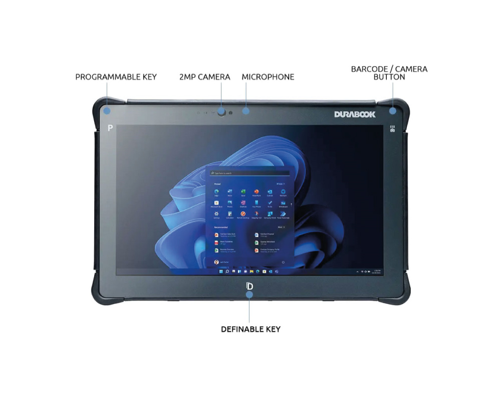 R11L Tablet Industrial 11,6″ Pentium, RAM 8GB, 128GB, Wifi+BT, Opcionial GPs&4G, IP65, MIL-STD-810