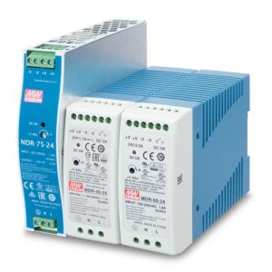PWR-75-24 - 75W 24V DC Single Output Industrial DIN-rail Power Supply (-20 ~ 70 degrees C) MEAN WELL/NDR-75-24