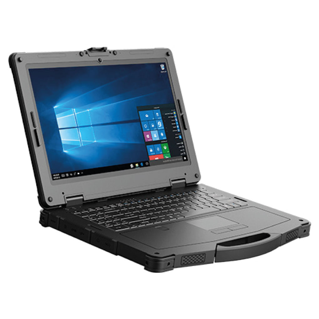 Notebook NW150 15.6″ FHD, 700 nits, 2xbatería, 3,3 kg; IP65 y MIL-STG-810G, Wifi 6, BT 5.1, GPS y LTE opcionales, 2RJ45, RS232, SD card, USB2, USB3 x 3