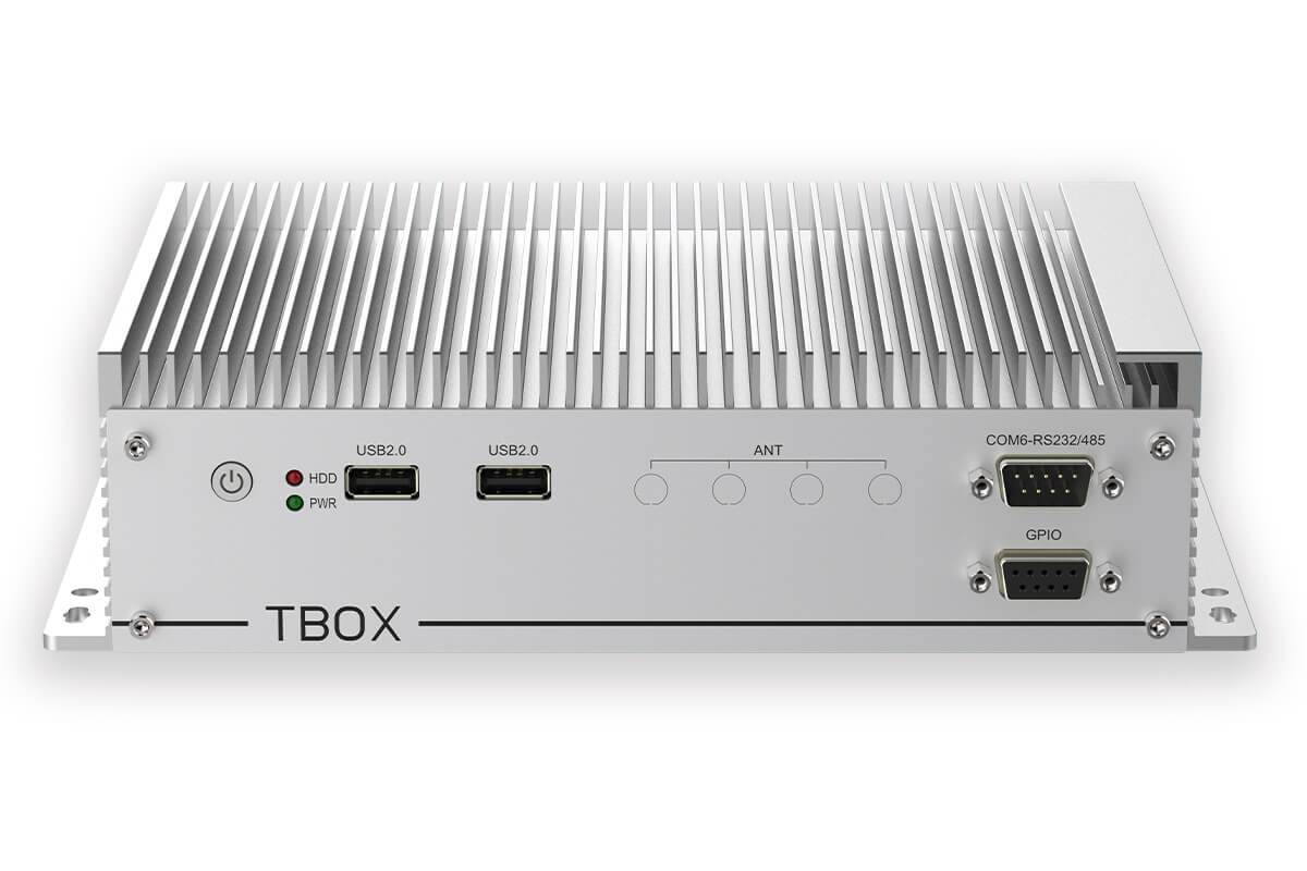 TBOX-2N15 – Industrial Box PC Intel 12th Gen. RAM hasta 16 GB, SATA M.2 2280; 2 GbE, Wi-Fi/BT; 4 USB3.0, 4 USB2.0, 1 HDMI, 1 DP, 6 COM, Audio; -20 ~ +60 ℃.