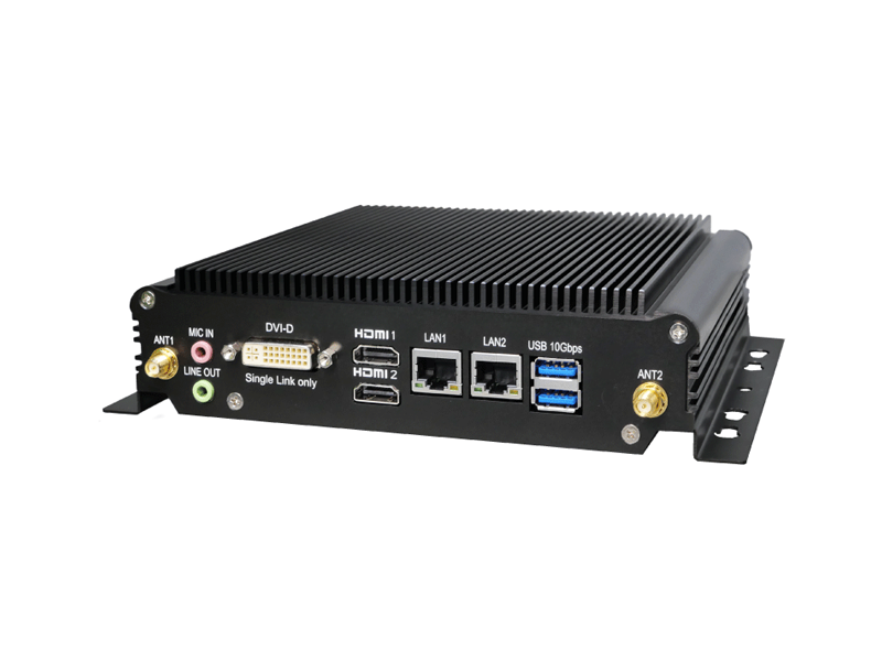 SBOX-2623-R2312 AMD Ryzen™ Embedded R2312 w/ 1x DVI-D / 2x HDMI® /2x GbE / 4x COM / DC 9-36V Embedded Computer