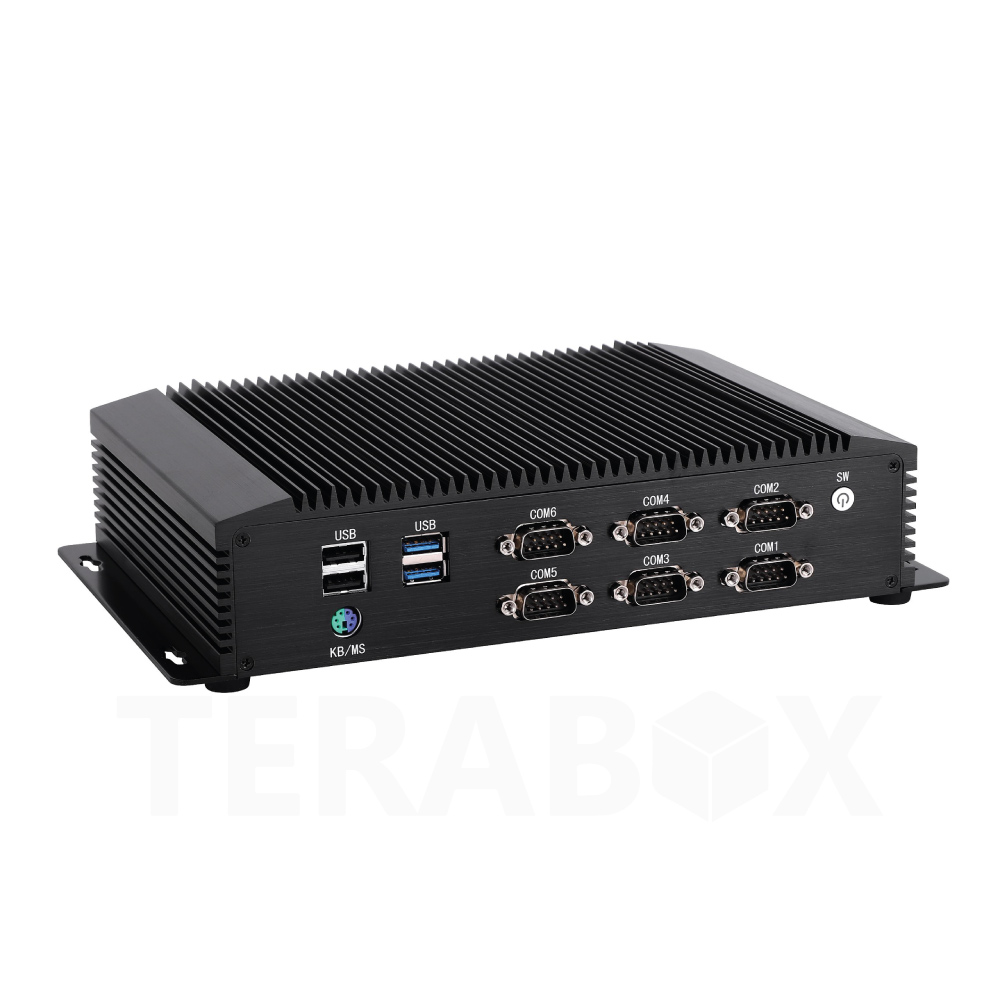 BOX-IND7508 – Fanless Industrial PC Intel core i5-8250U, 6 COM, 2 LAN, Wifi BT, 4G LTE, 24/7 …