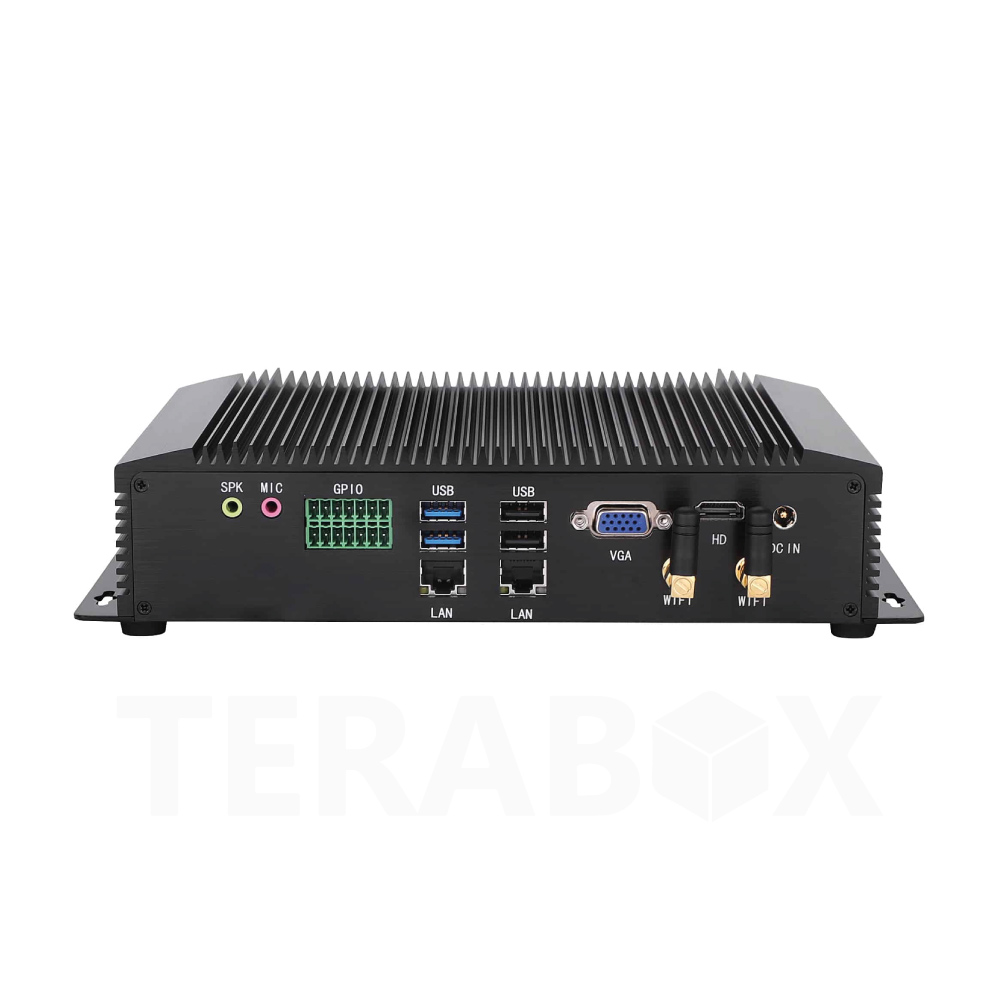 BOX-IND7508 – Fanless Industrial PC Intel core i5-8250U, 6 COM, 2 LAN, Wifi BT, 4G LTE, 24/7 …