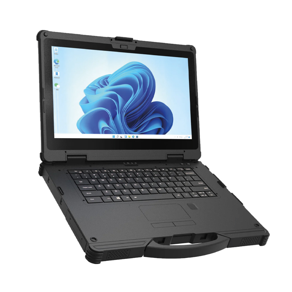 N14A – Notebook Rugged 14″ Intel Core i7 1255U, FHD 1920*1080 1000nits, RAM 32GB, SSD 1TB, Camera 5.0MP, WIFI 6, BT 5.1, GPS, 4G, 2*RJ45, RS232, USB 3.2, USB 3.0, USB 2.0, USB Type-C, Supports Thunderbolt 4, Fingerprint login, Battery 1300mAH+4850mAh (hot-pluggable), Windows 11 Pro, IP65, MIL-STD-810H, Power adaptor.