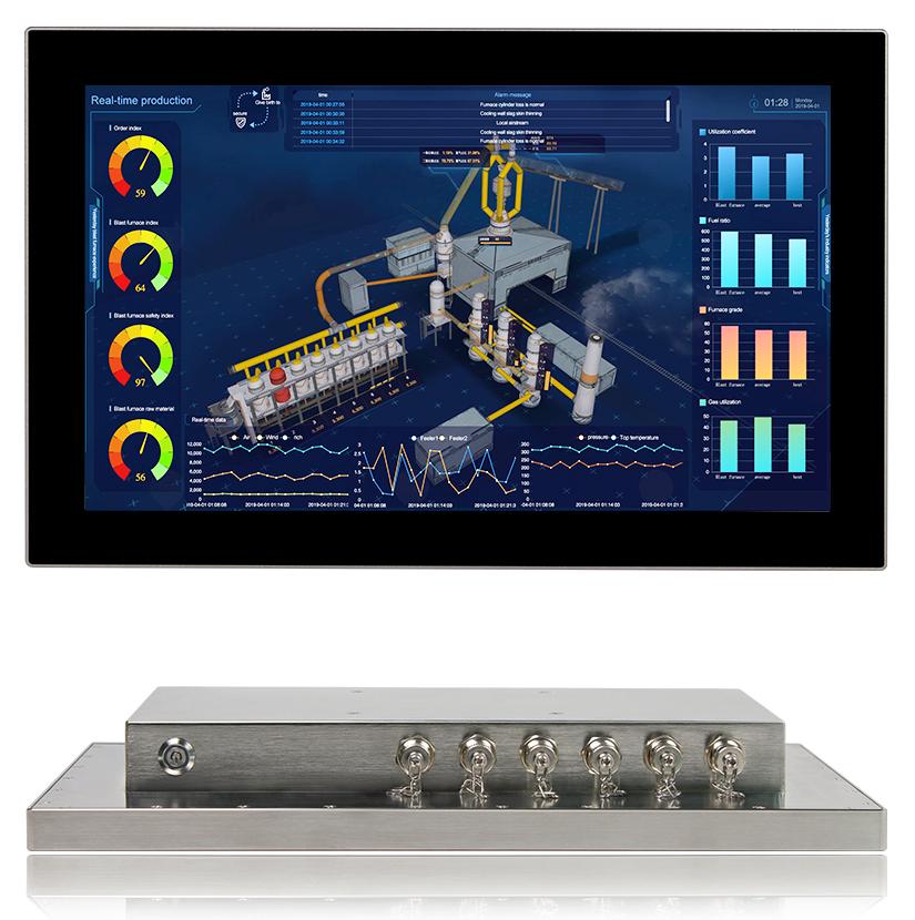 WPC-P133WCC  – 13.3″ Fanless Waterproof Industrial PC 6th Gen Intel® Skylake Core i5-6200U 2.3GHz Processor With PCap touch