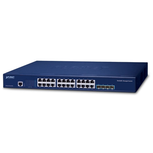 SGS-6310-24T4X – Switch Administrable apilable L3 de 24 puertos 10/100/1000T + 4 puertos 10G SFP+