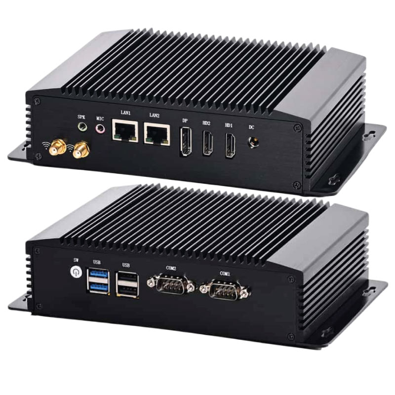 BOX-IND1112 – Industrial Mini PC | Intel N100 Fanless Design, Dual RS232 & Dual LAN, Triple Display