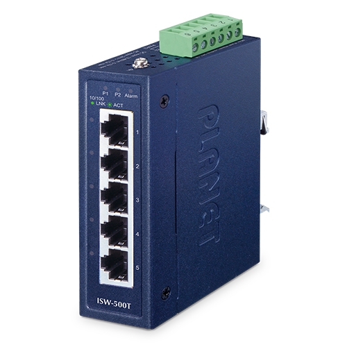 ISW-500T – Industrial 5-Port 10/100TX Compact Ethernet Switch