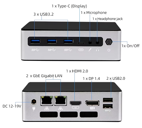 BOX-NUC95125 – PC NUC Intel Ultra 5-125U, 3 Display, 2 LAN, 5 USB