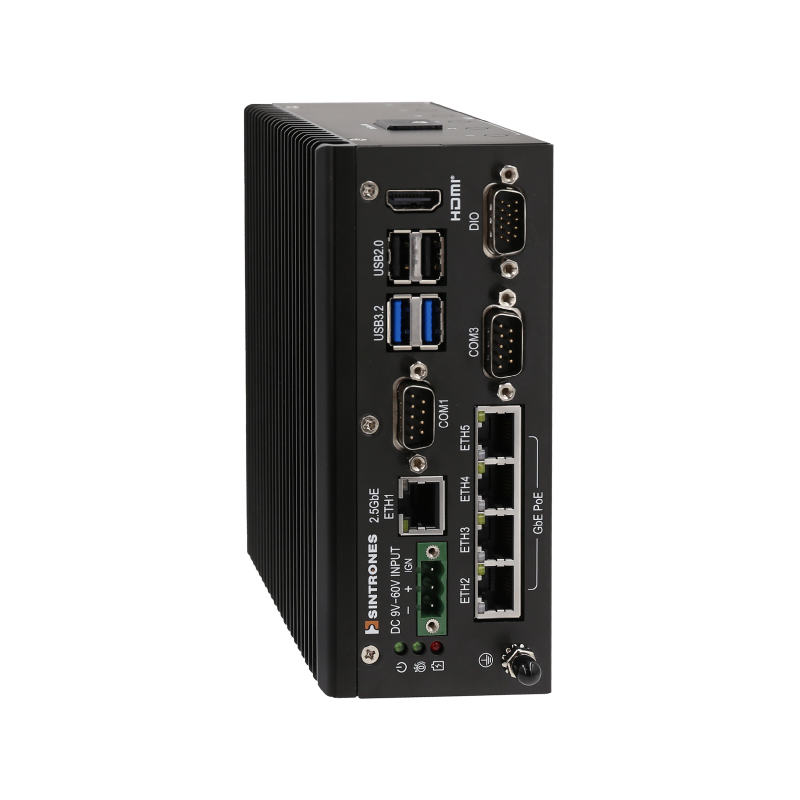 SINTRONES VBOX-3132 – Series DIN-rail In-Vehicle Industrial Computer Intel Atom® x7000RE DIN-rail PoE Fanless Rugged Edge Computer