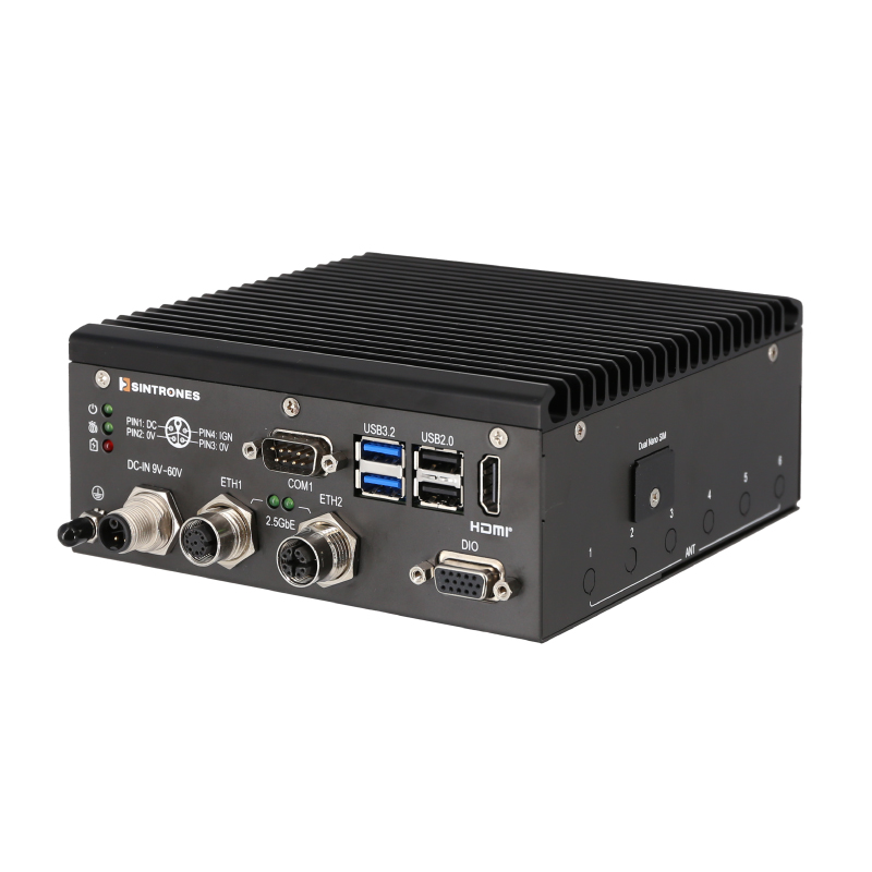 SINTRONES VBOX-3132 – Series DIN-rail In-Vehicle Industrial Computer Intel Atom® x7000RE DIN-rail PoE Fanless Rugged Edge Computer
