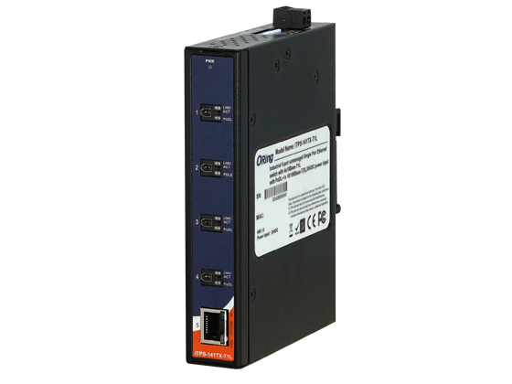ITPS-141TX-T1L – Switch Ethernet industrial de 5 puertos, no administrable, de un solo par, con 4 puertos 10Base-T1L + 1 FE.