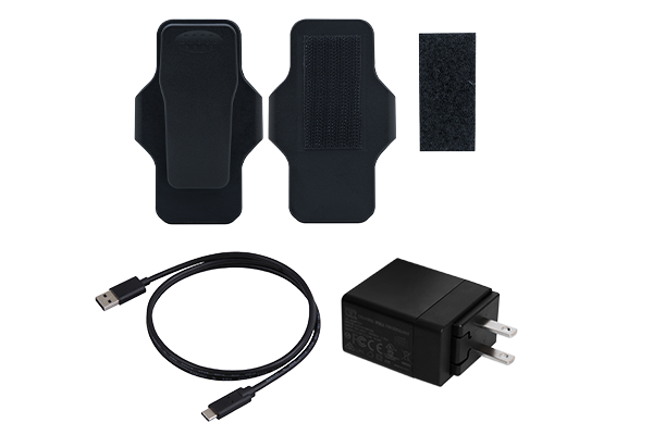 TRANSCEND – Kit de Accesorios (TS-DBK8) – Adaptador/ USB Type-C to Type-A cable/ Clip Giratorio de 360°/ Soporte y Correas de Velcro