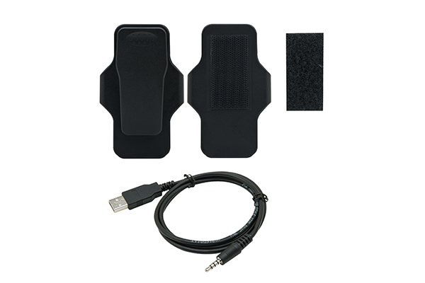 TRANSCEND – Kit Accesorios TS-DBK1 – 3.5mm a cable USB/Clip Giratorio de 360°/Soporte de Velcro/Correas de Velcro