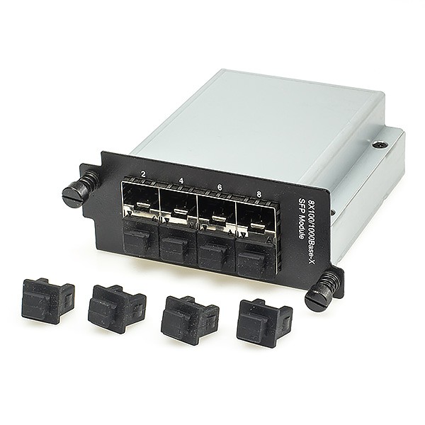 SWM-08GP – Industrial 8-port Gigabit fiber module with 8×100/1000Base-X, SFP socket
