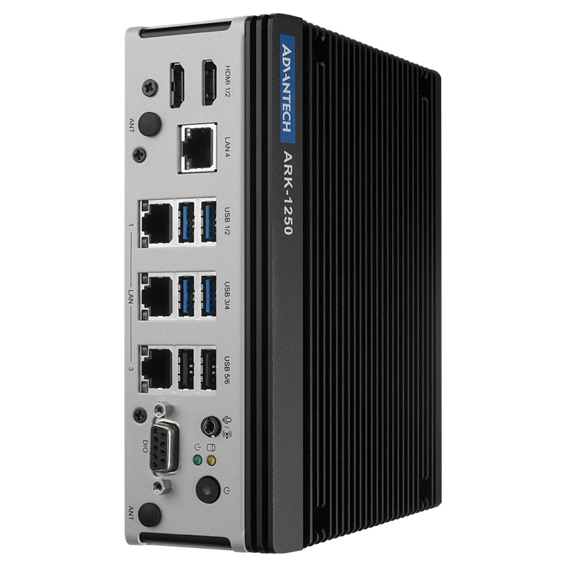 ADVANTECH ARK-1250L Intel® 11th gen Core™ i processor with Triple LAN/ Quadruple COM Din-Rail Fanless Box PC - Imagen 4