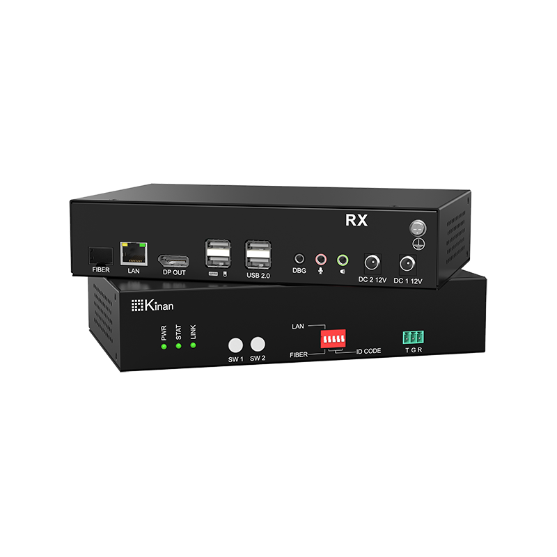 KFP136S - Extensor KVM DisplayPort 4K over Fiber/Cat5, 1x DisplayPort, 4K resolution is up to 3840x2160@60Hz, Extending up to 300m (MM) / 10km (SM) by fiber optics, Extending up to 150 meters with STP. (Cat5e supports 120m, Cat6a and above support 150m), support USB 2.0 - Imagen 3