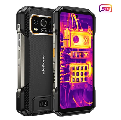 Ulefone Armor 27T Pro+ – Teléfono inteligente ultraresistente (rugged) 6.78″ FHD 120Hz MediaTek, 12GB de RAM y 256GB, 5G, cámara térmica FLIR integrada y batería 10600mAh, IP68/IP69K